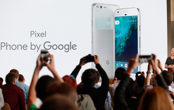 Rick Osterloh, SVP Hardware at Google, introduces the Pixel Phone by Google during the presentation of new Google hardware in San Francisco, California, U.S. October 4, 2016. (Beck Diefenbach/Reuters)