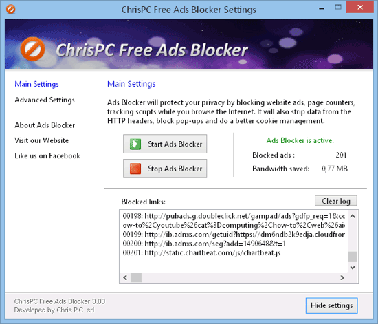ChrisPC Free Ads Blocker